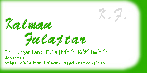 kalman fulajtar business card